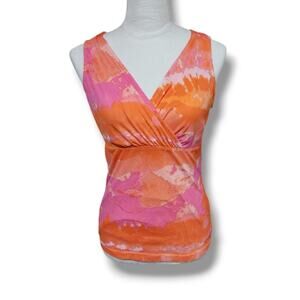 Chaps Y2K Bright Crossover Mesh Blouse